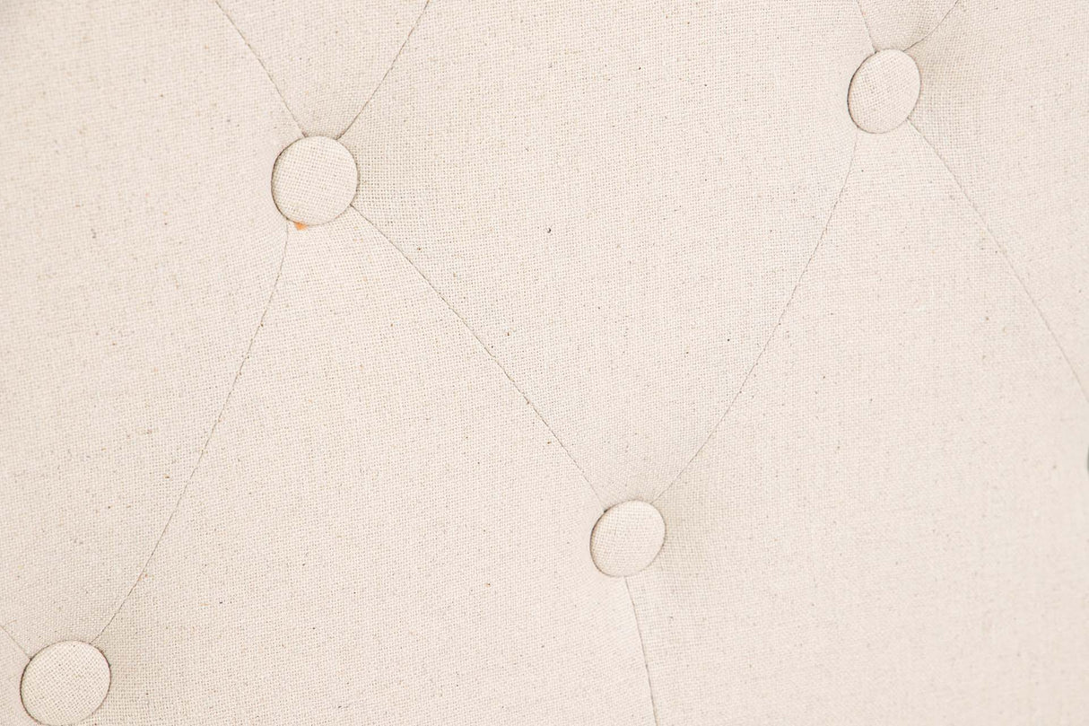 CABECERO CAPITONE LINO MADERA CAUCHO 160x4x120 CM