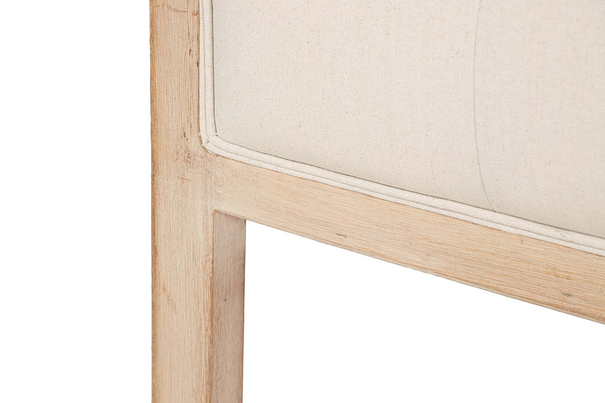 CABECERO CAPITONE LINO MADERA CAUCHO 160x4x120 CM