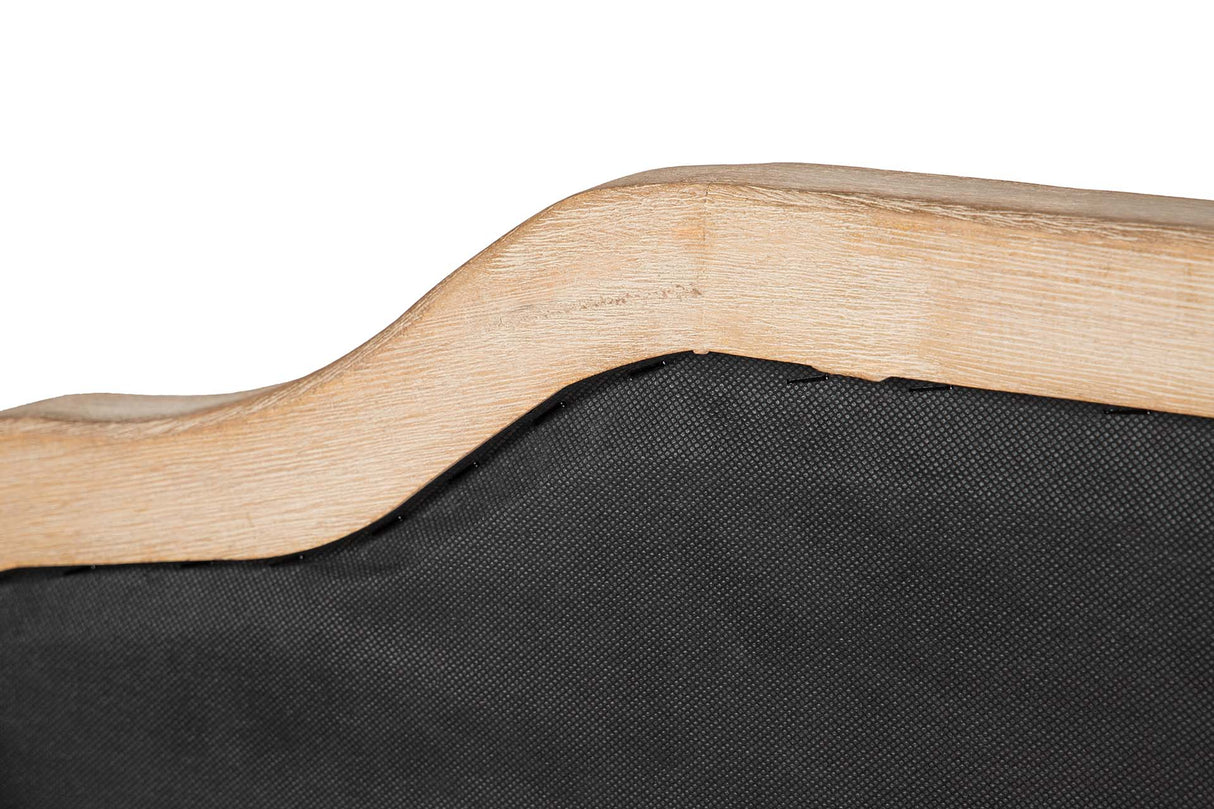 CABECERO CAPITONE LINO MADERA CAUCHO 160x4x120 CM