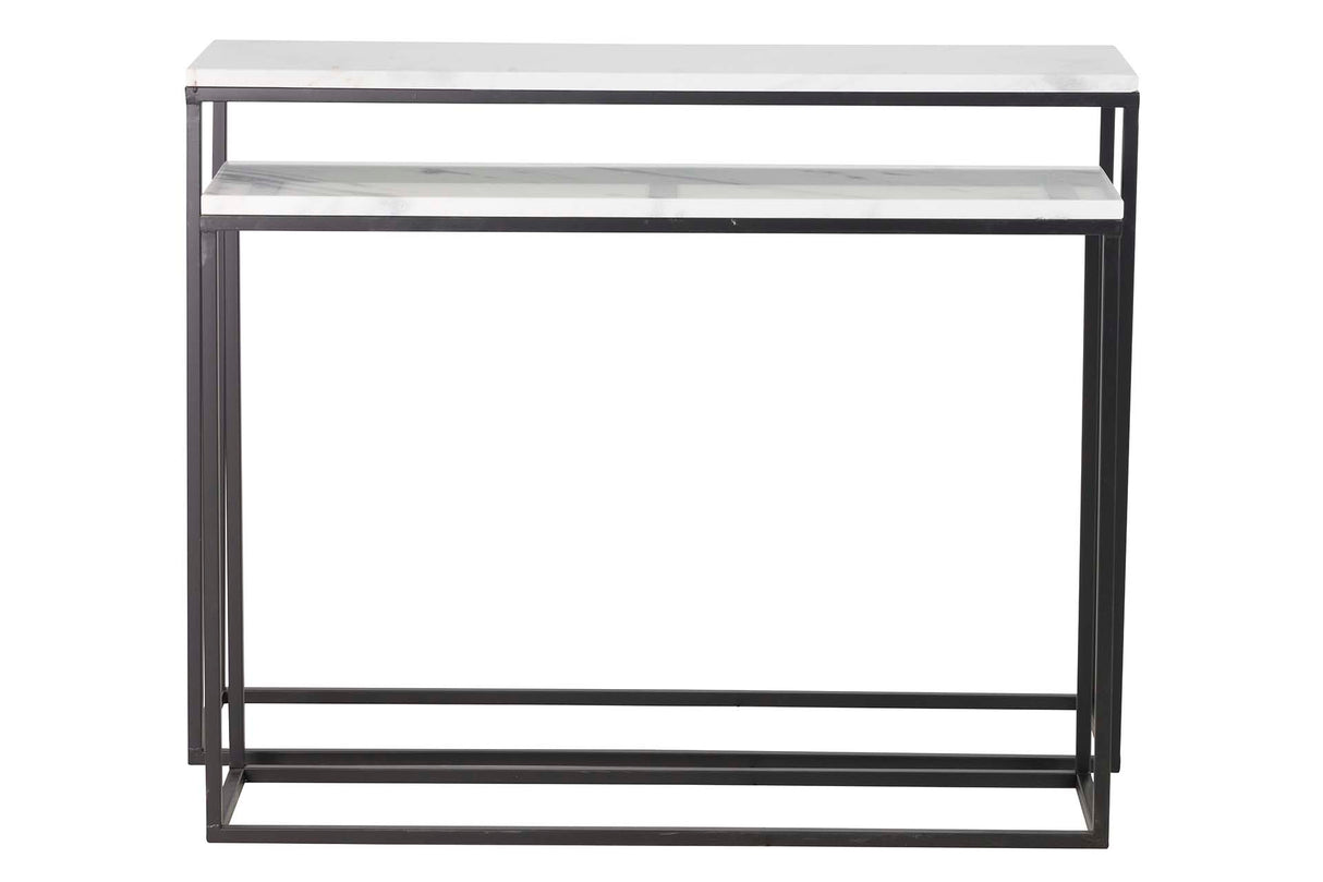 Set 2 Marmol Metal 100x30x75 91x26x6cm