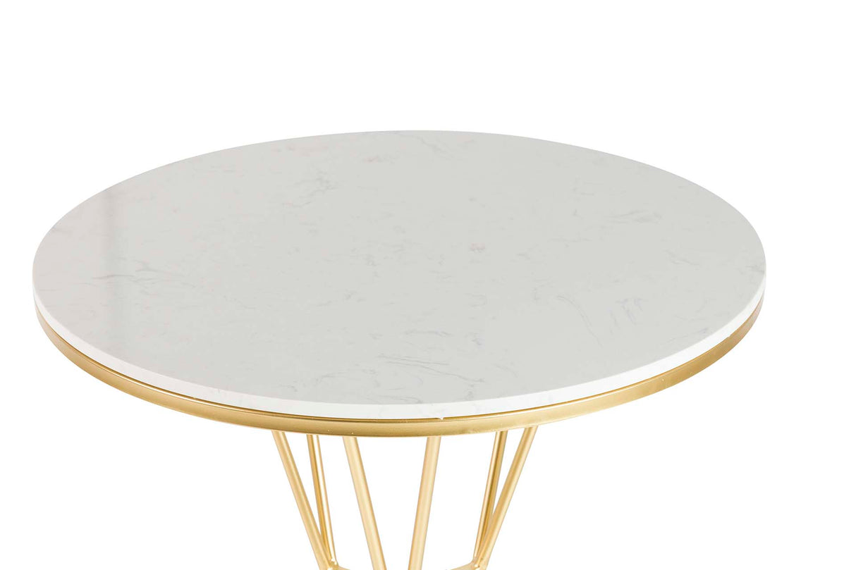 Tableau de métal en marbre haut 70x70x110 cm