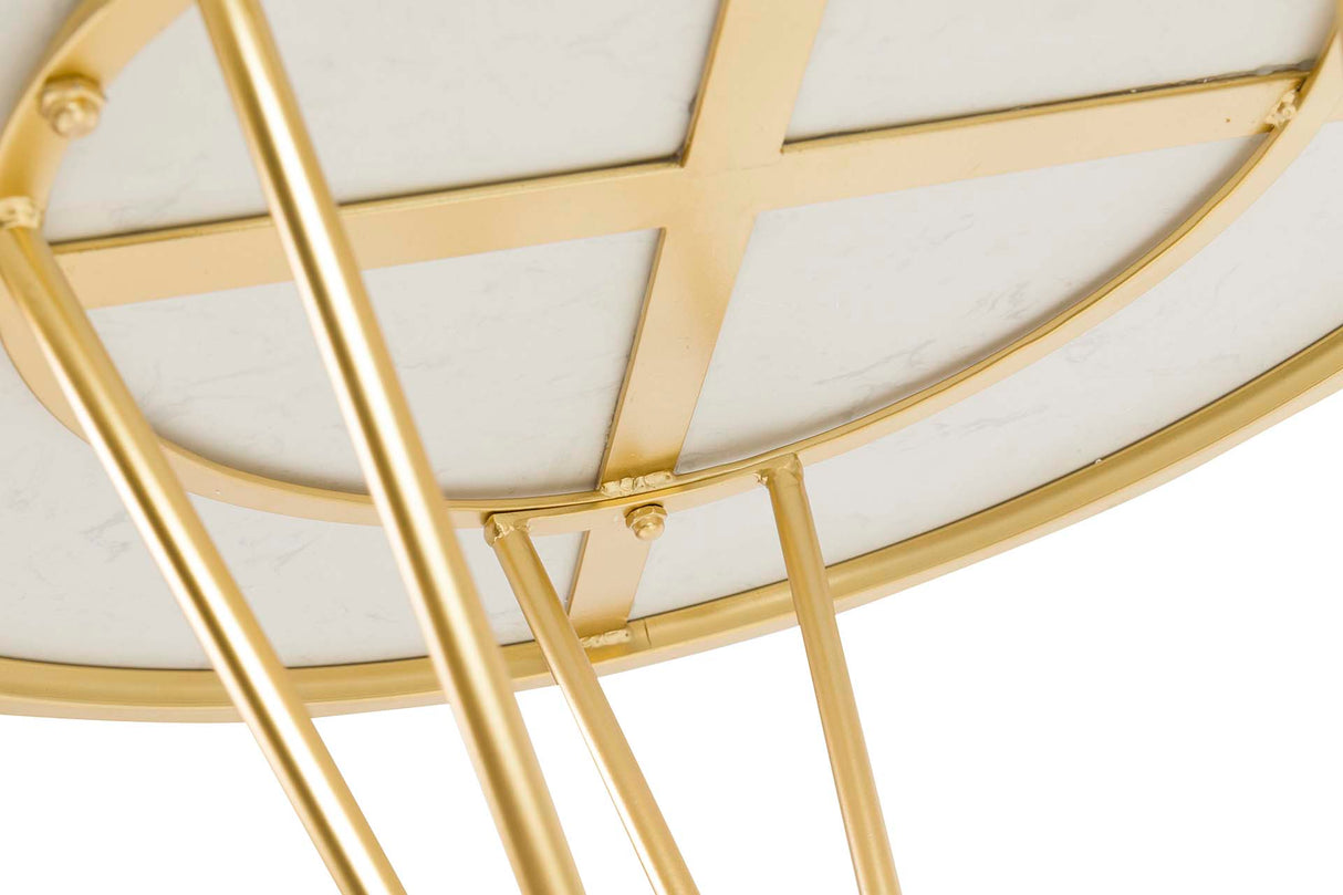 Tableau de métal en marbre haut 70x70x110 cm