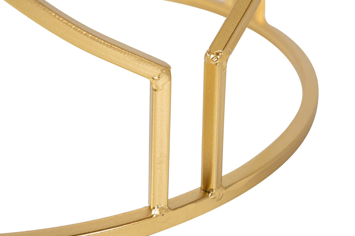 SET 2 MESAS METAL MARMOL 43x43x55 38x38x50 CM