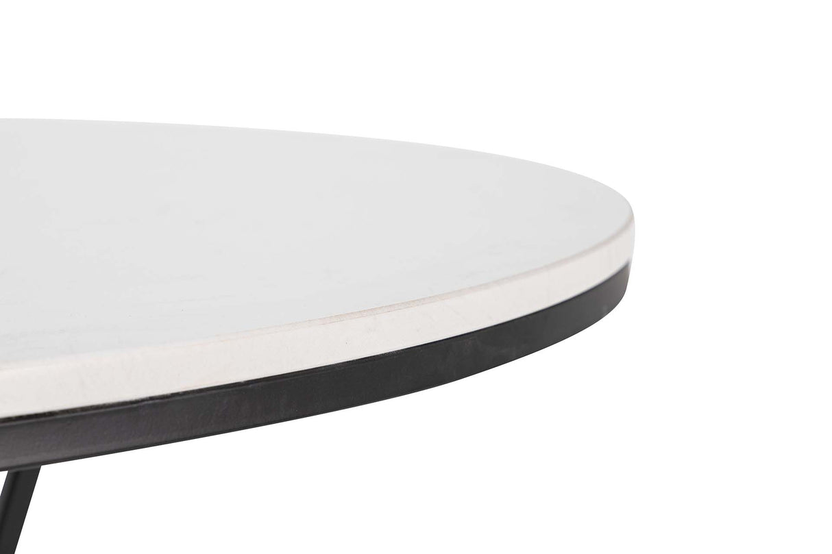 70x70x110 cm table de métal en marbre