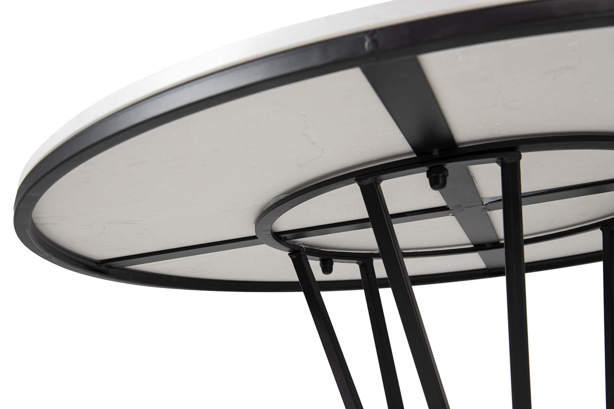 70x70x110 cm table de métal en marbre