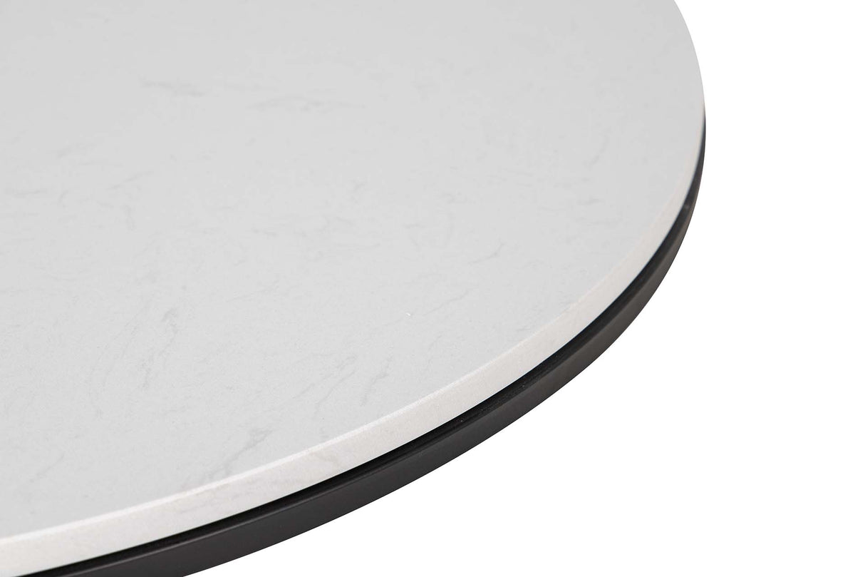 80x80x75 cm weißer Marmormetalltisch