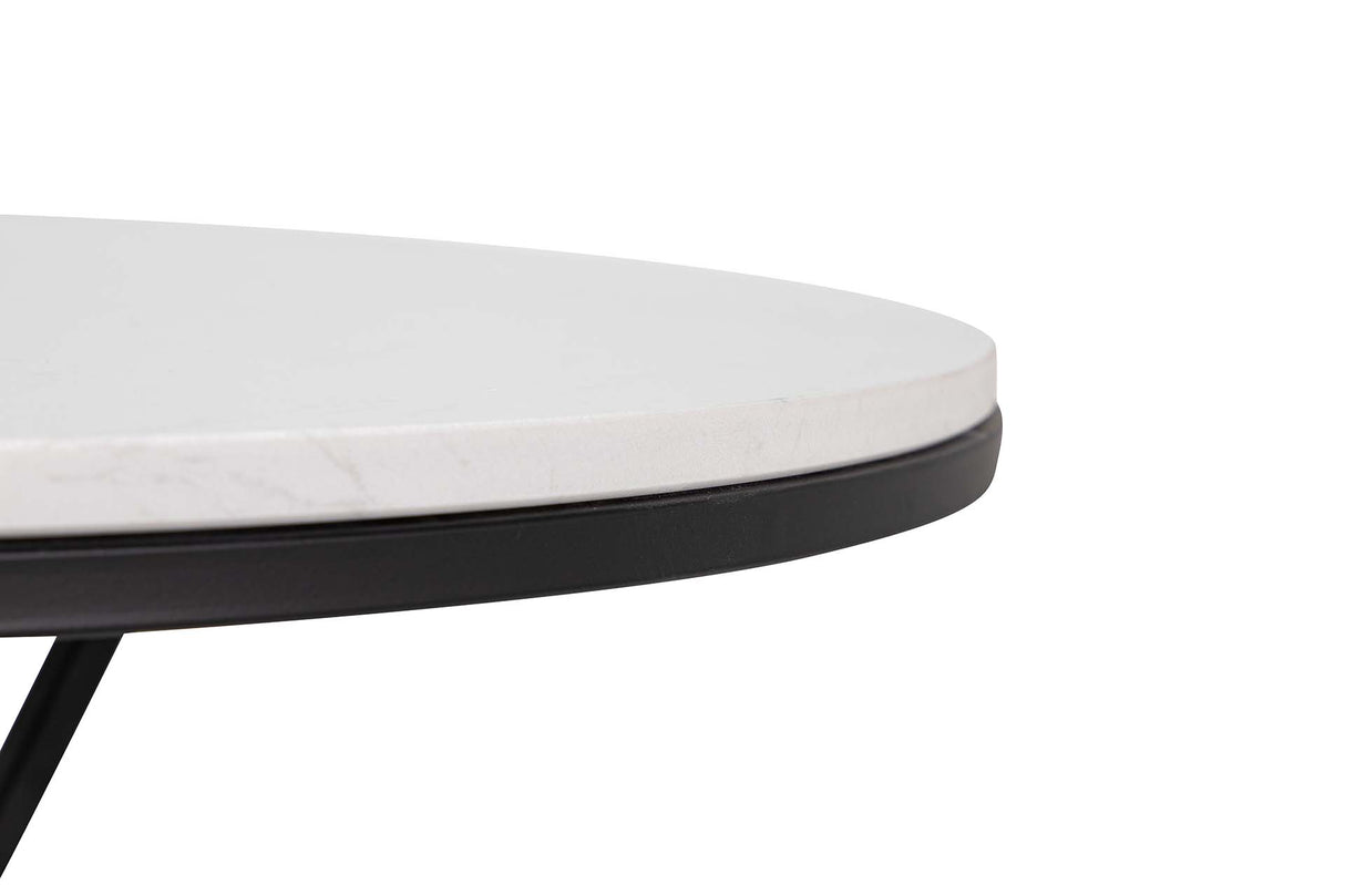 80x80x75 cm weißer Marmormetalltisch