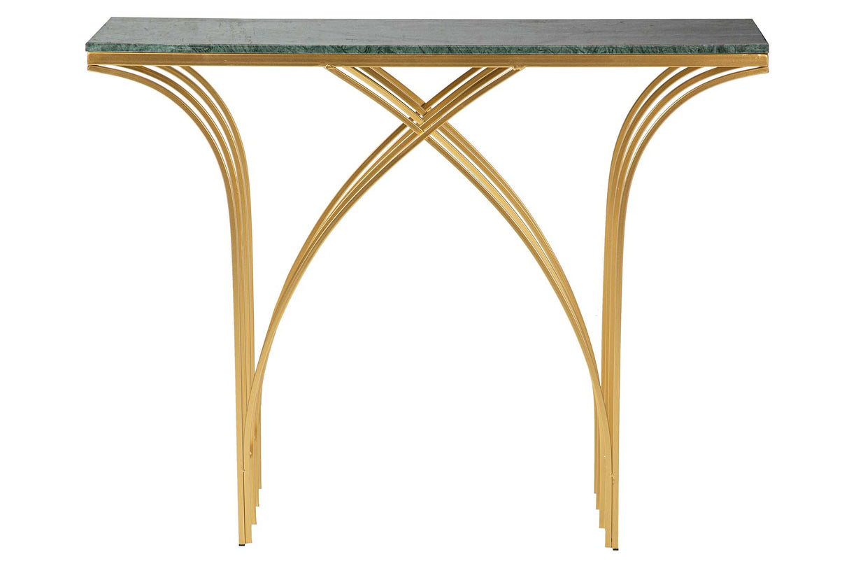 Console en métal en marbre vert 104x30x79 cm