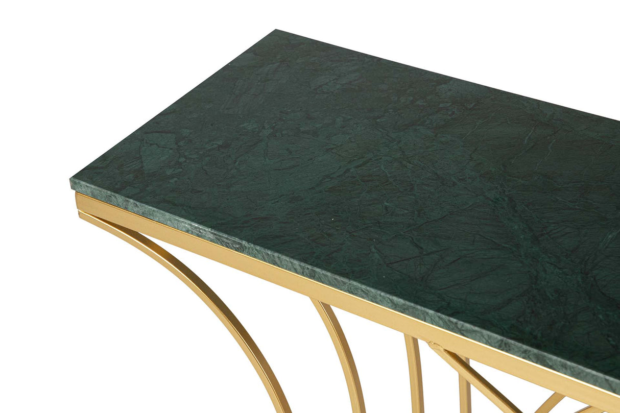 Console en métal en marbre vert 104x30x79 cm