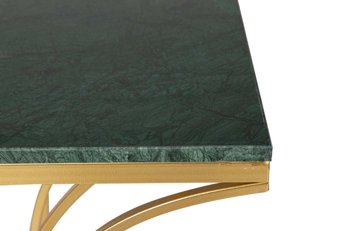 Console en métal en marbre vert 104x30x79 cm