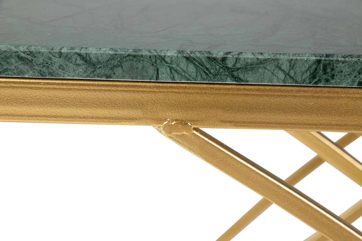 Console en métal en marbre vert 104x30x79 cm