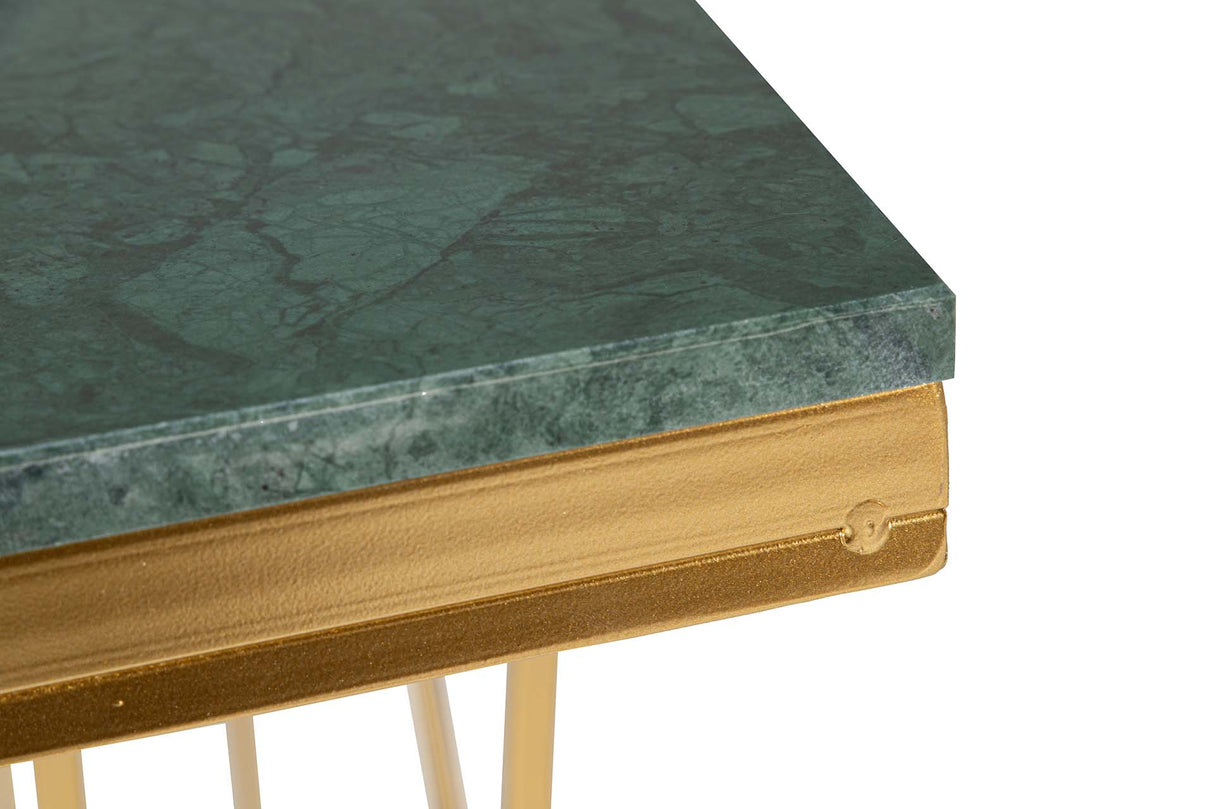 Console en métal en marbre vert 104x30x79 cm