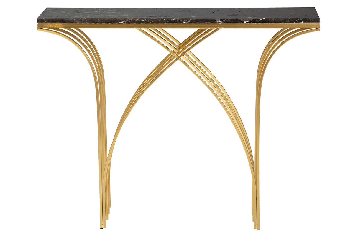 Console en métal Marmol noir 104x30x79 cm