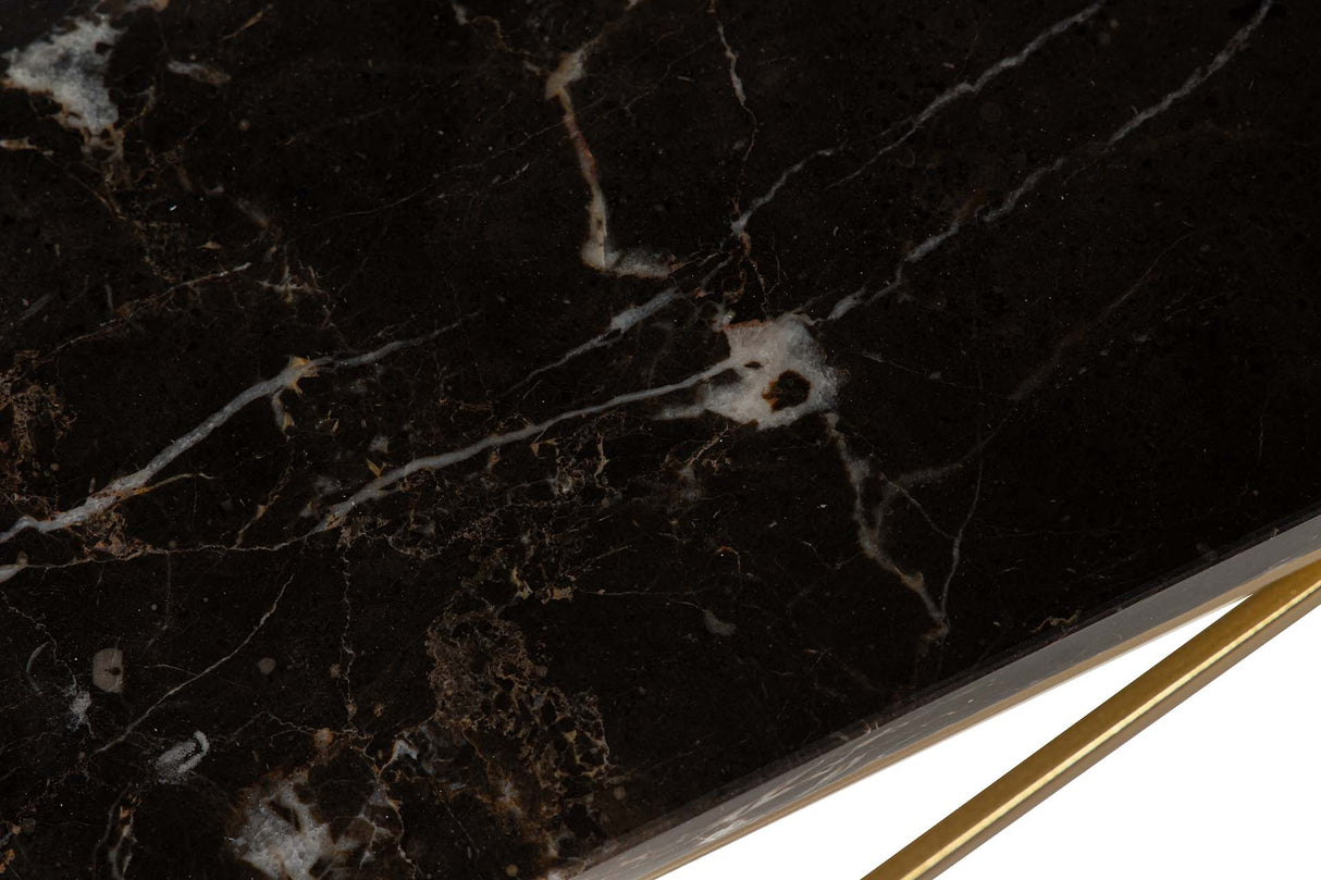 Console en métal Marmol noir 104x30x79 cm