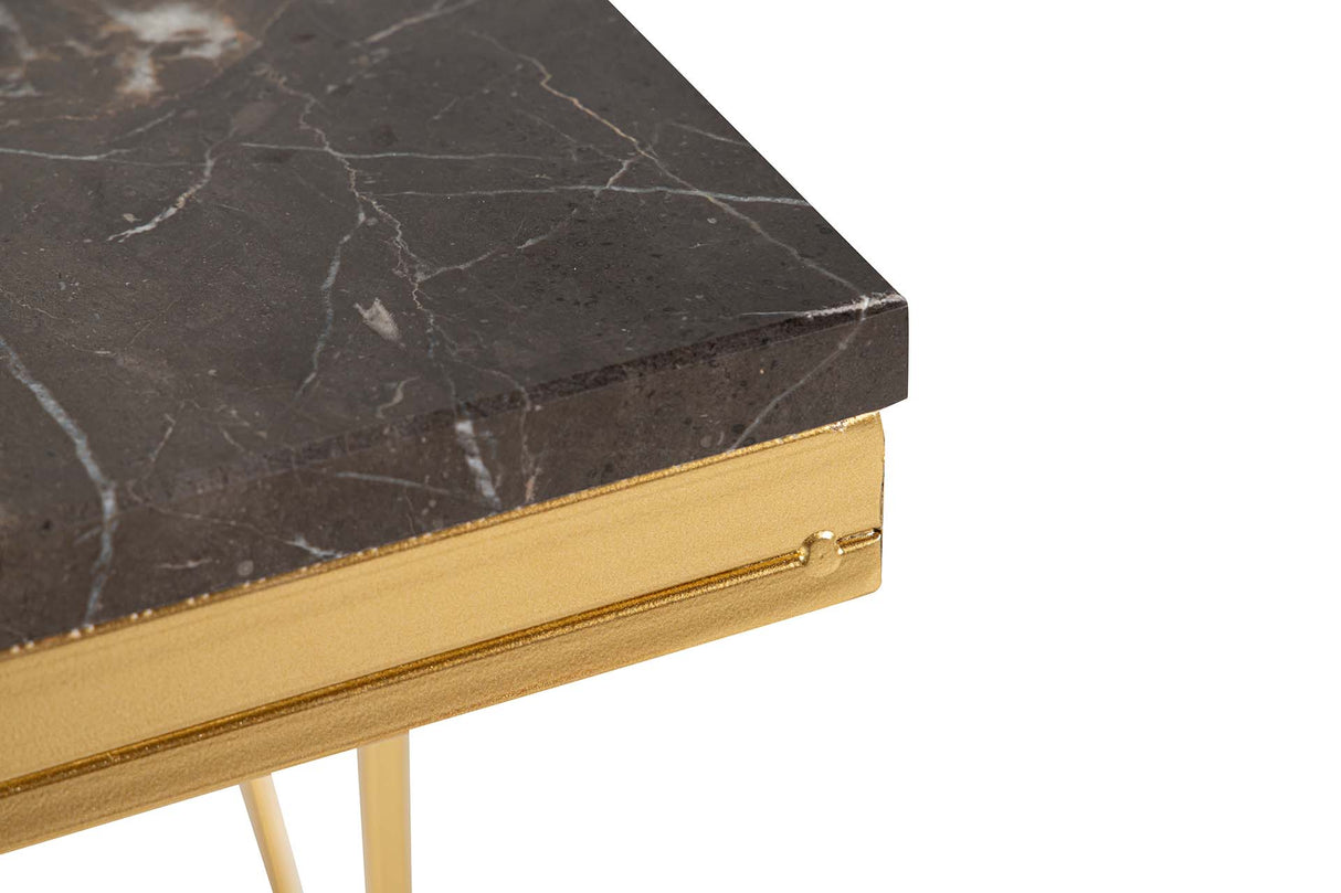 Console en métal Marmol noir 104x30x79 cm