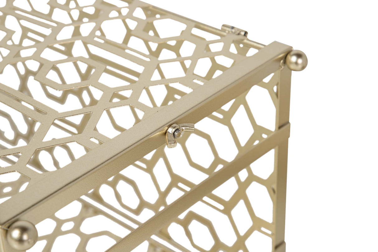 Metal Parager KD Champagne 25x25x49 cm