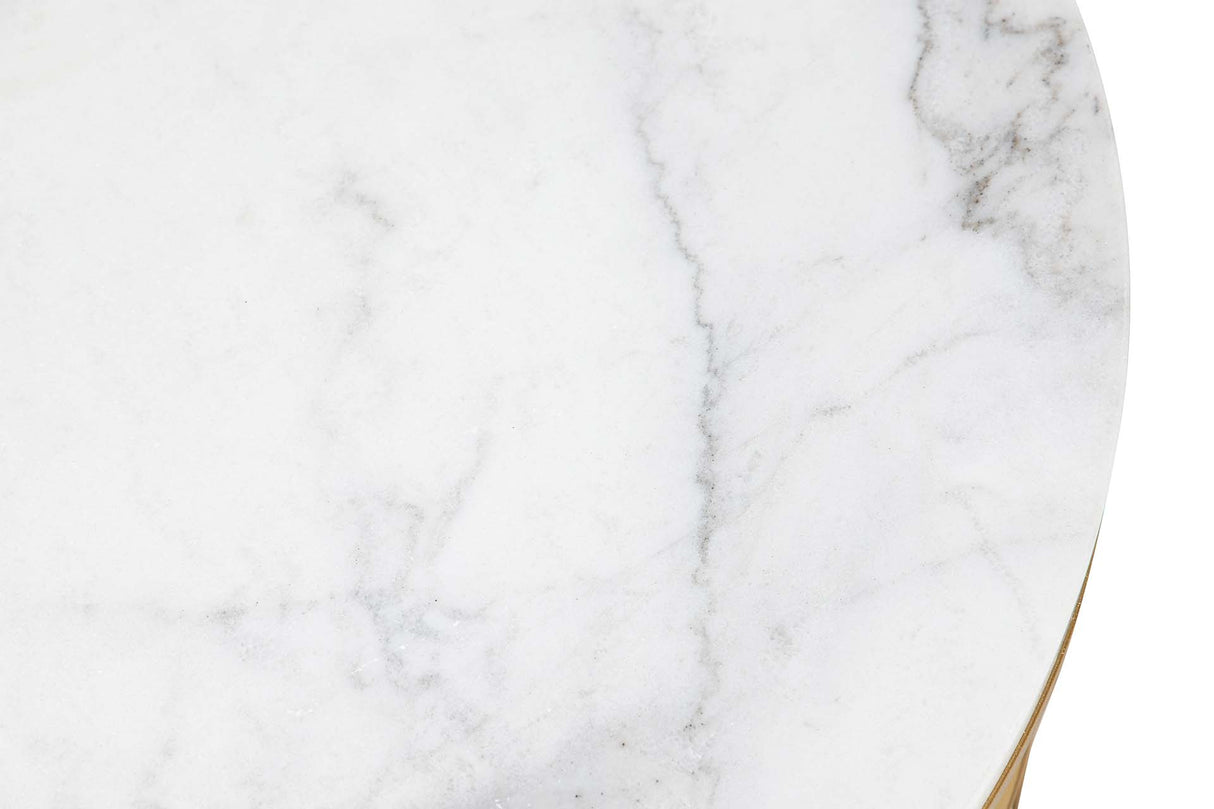 SET 2 MESAS METAL MARMOL 60x60x41 50x50x38 CM