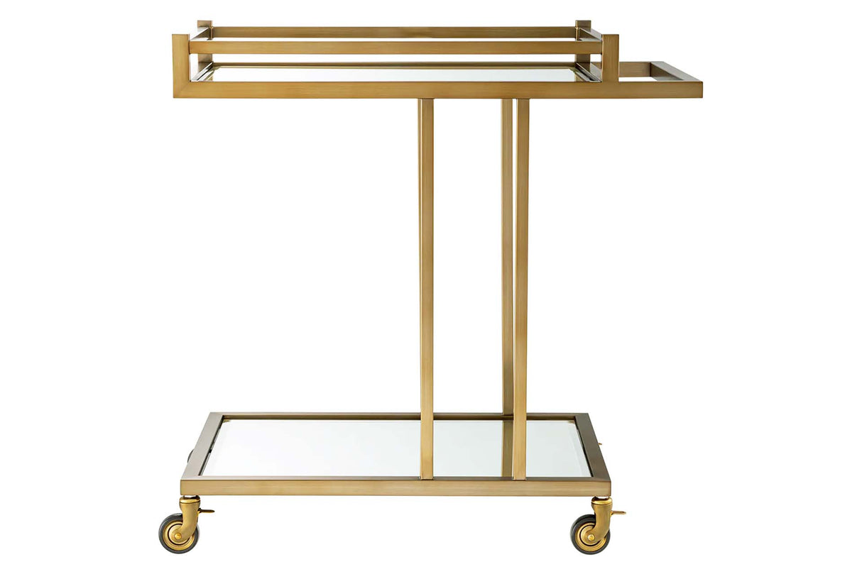 CAMARERA METAL CRISTAL DORADA 78x46x74 CM