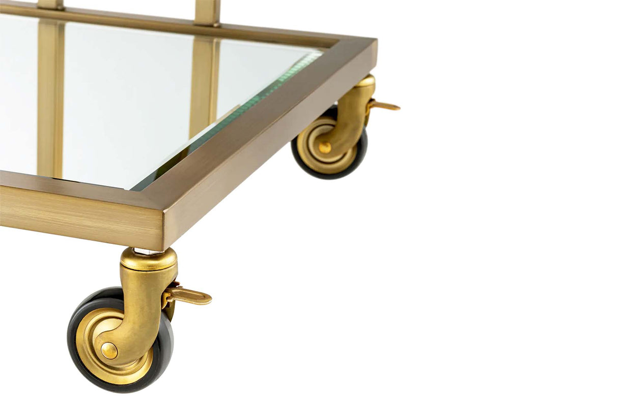 CAMARERA METAL CRISTAL DORADA 78x46x74 CM