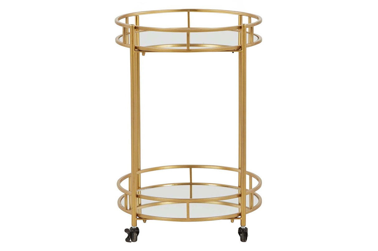 CAMARERA METAL CRISTAL DORADA 70x47x76 CM