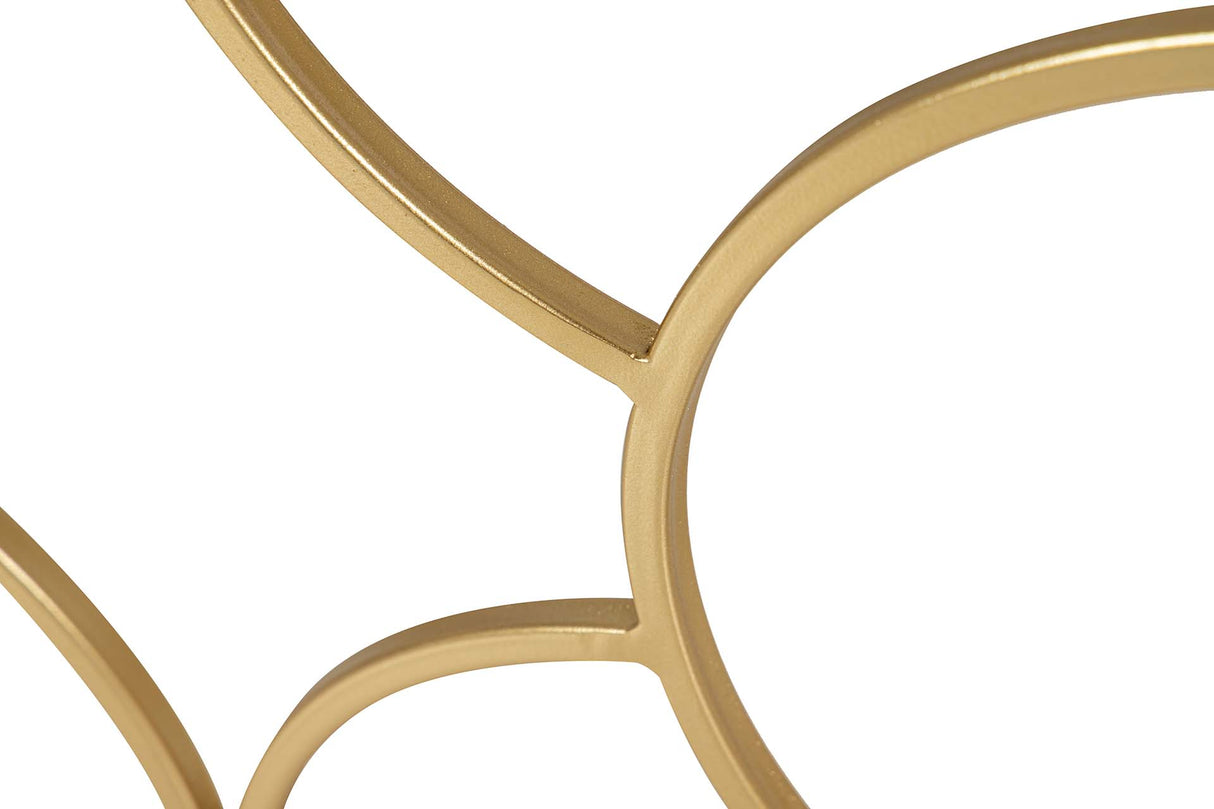 SET 2 MESAS NIDO METAL MARMOL 60x60x41 50x50x38 CM