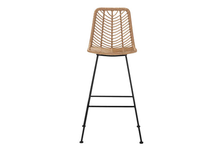 Tabouret synthétique naturel noir 53x58x109cm