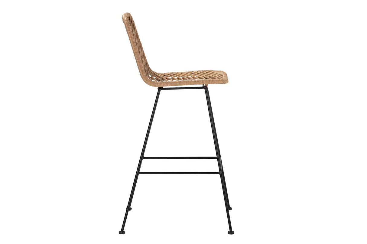 TABURETE RATAN SINTETICO NATURAL NEGRO 53x58x109CM