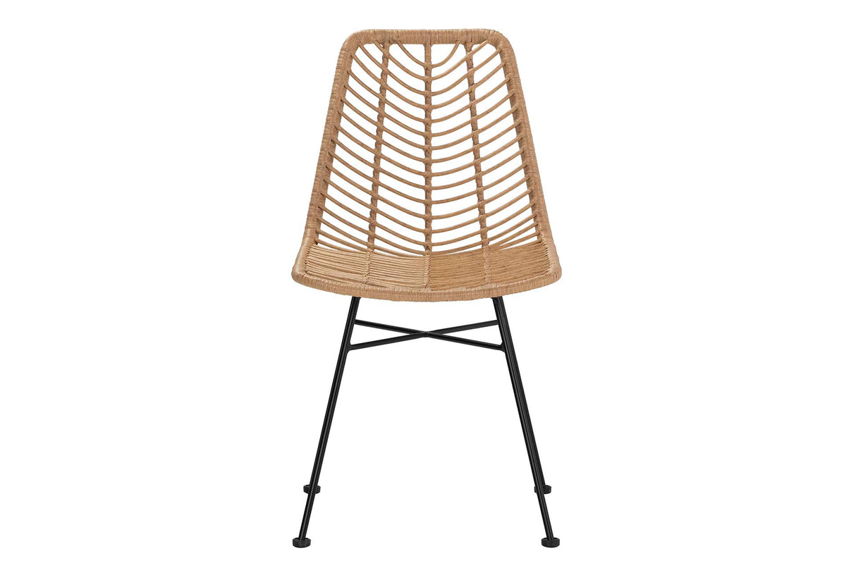 Black Natural Synthetic Ratan 46x60x83 cm