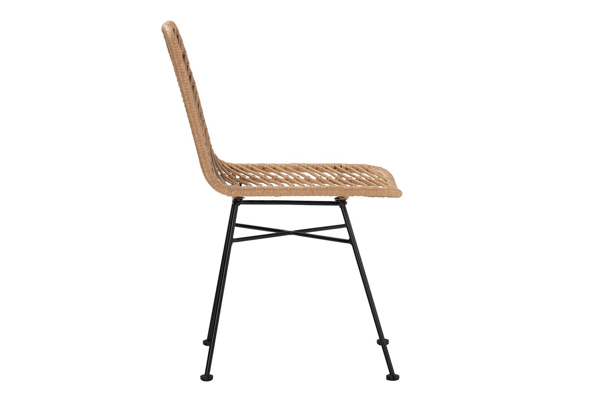 Black Natural Synthetic Ratan 46x60x83 cm