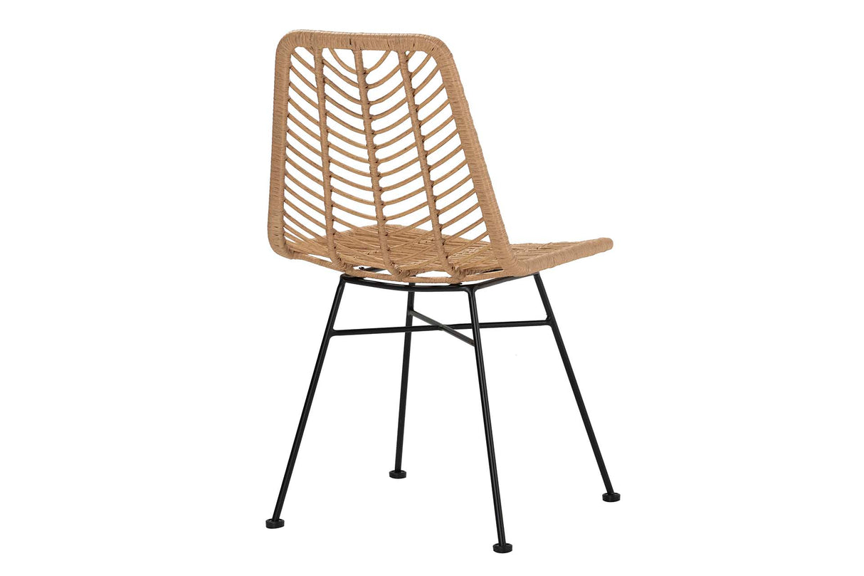 Black Natural Synthetic Ratan 46x60x83 cm