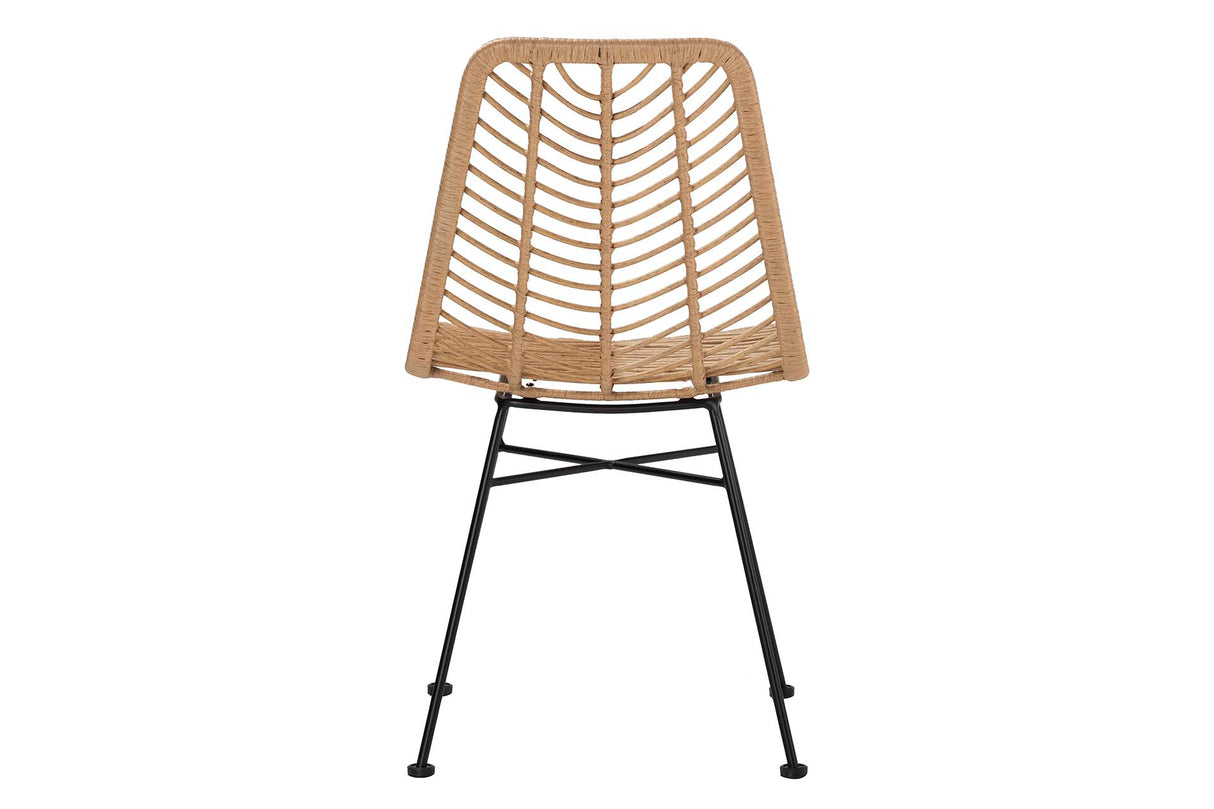 Black Natural Synthetic Ratan 46x60x83 cm