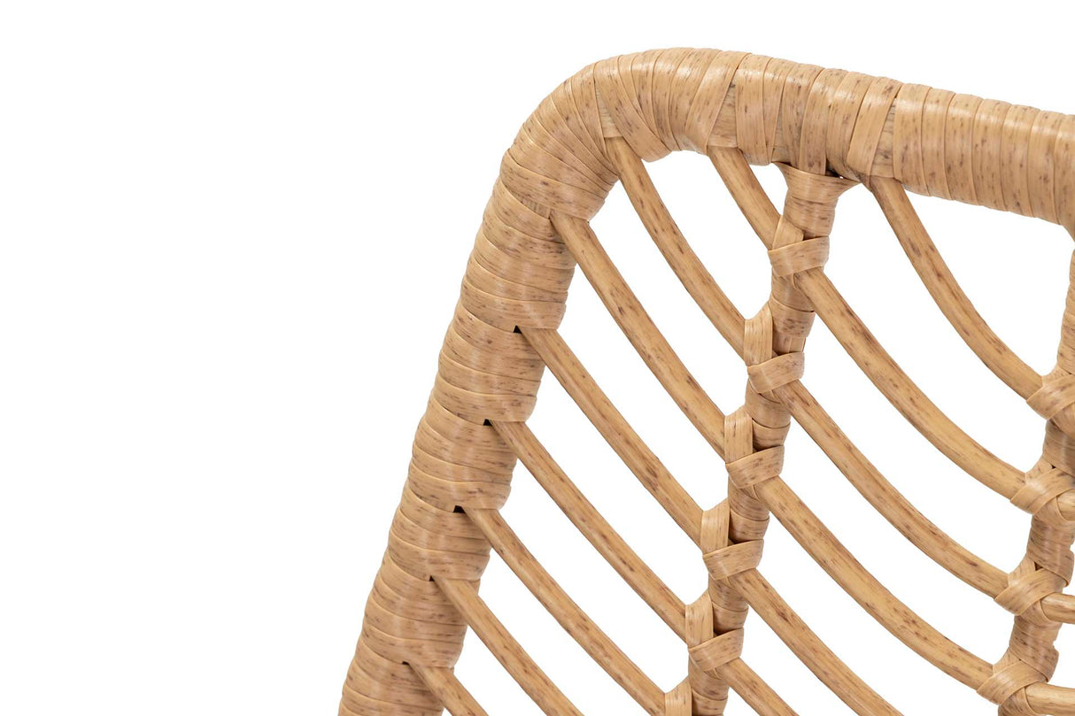 Black Natural Synthetic Ratan 46x60x83 cm