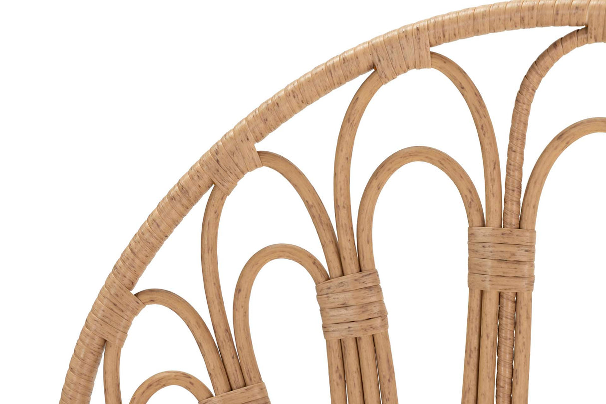 Schwarz natürlicher synthetischer Ratan 53x56x82 cm