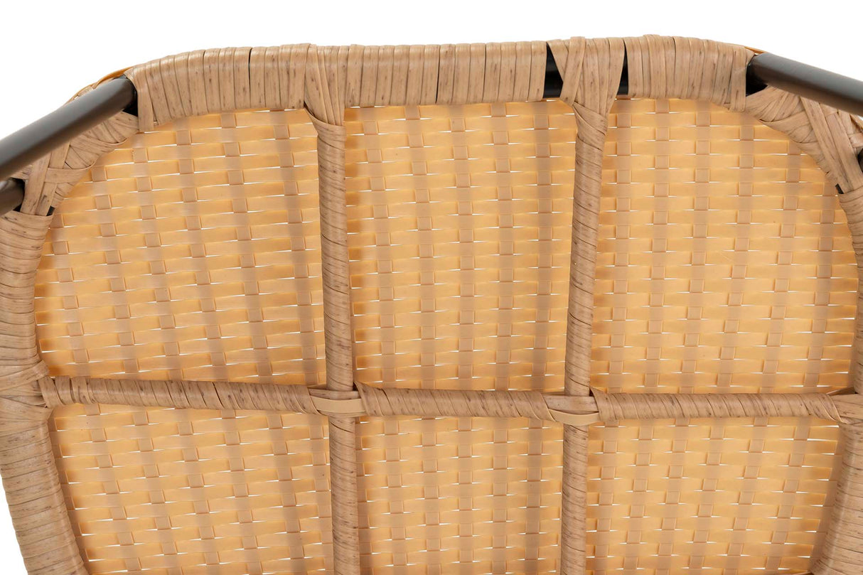 Sedia sintetica sintetica naturale nera 47x58x86 cm