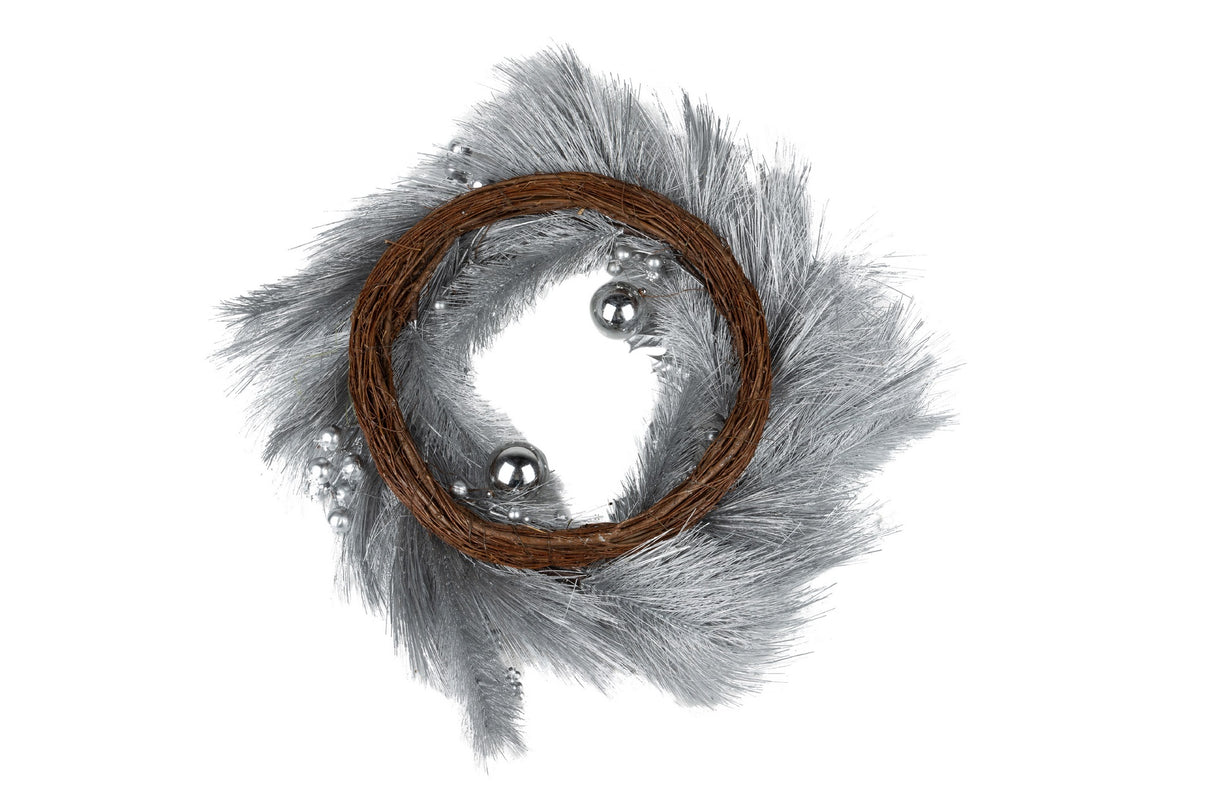 Diamètre argenté de la couronne de Noël 65 cm
