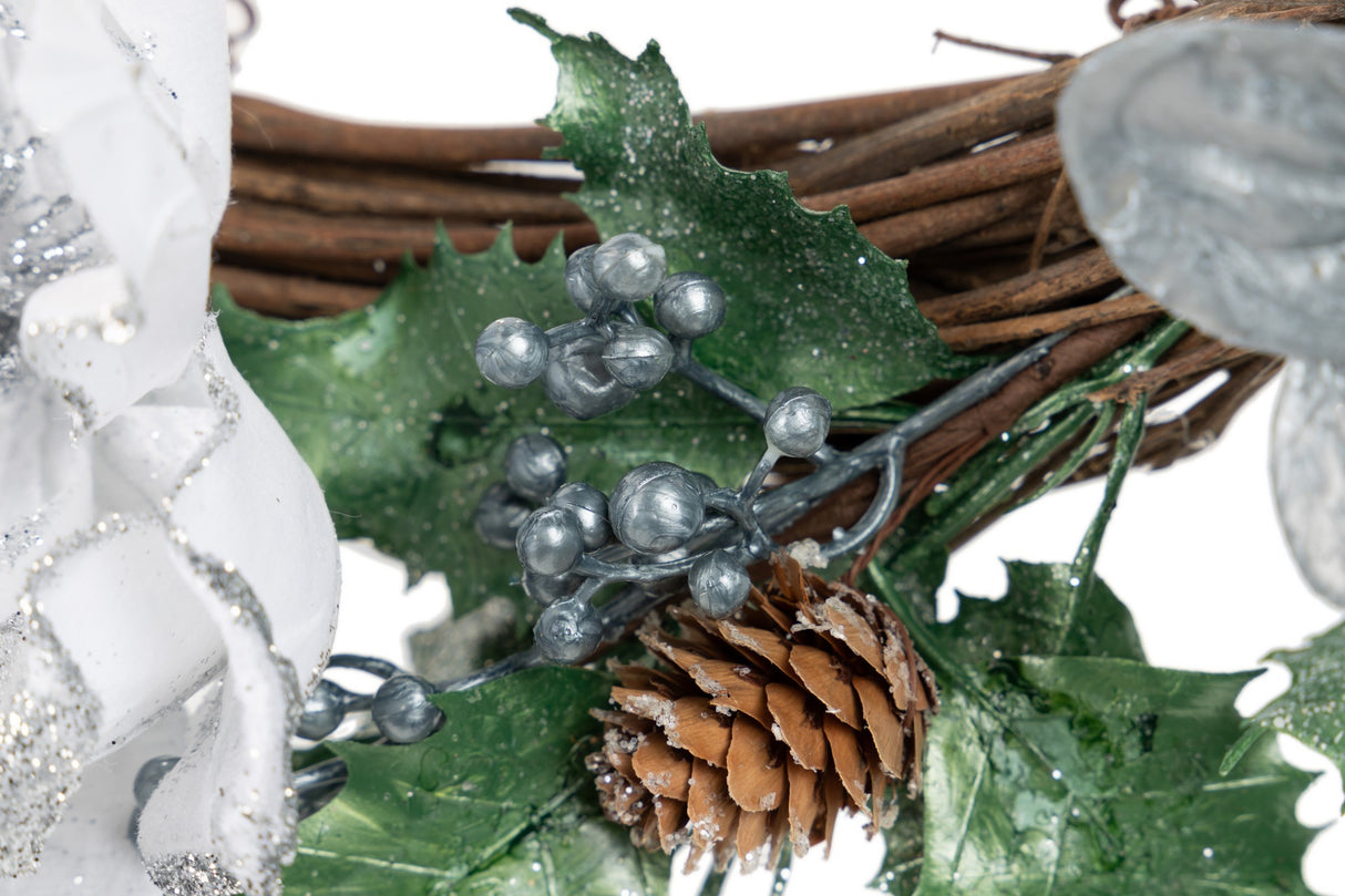 CORONA NAVIDAD FLOR FOAM DIÁMETRO 50 CM