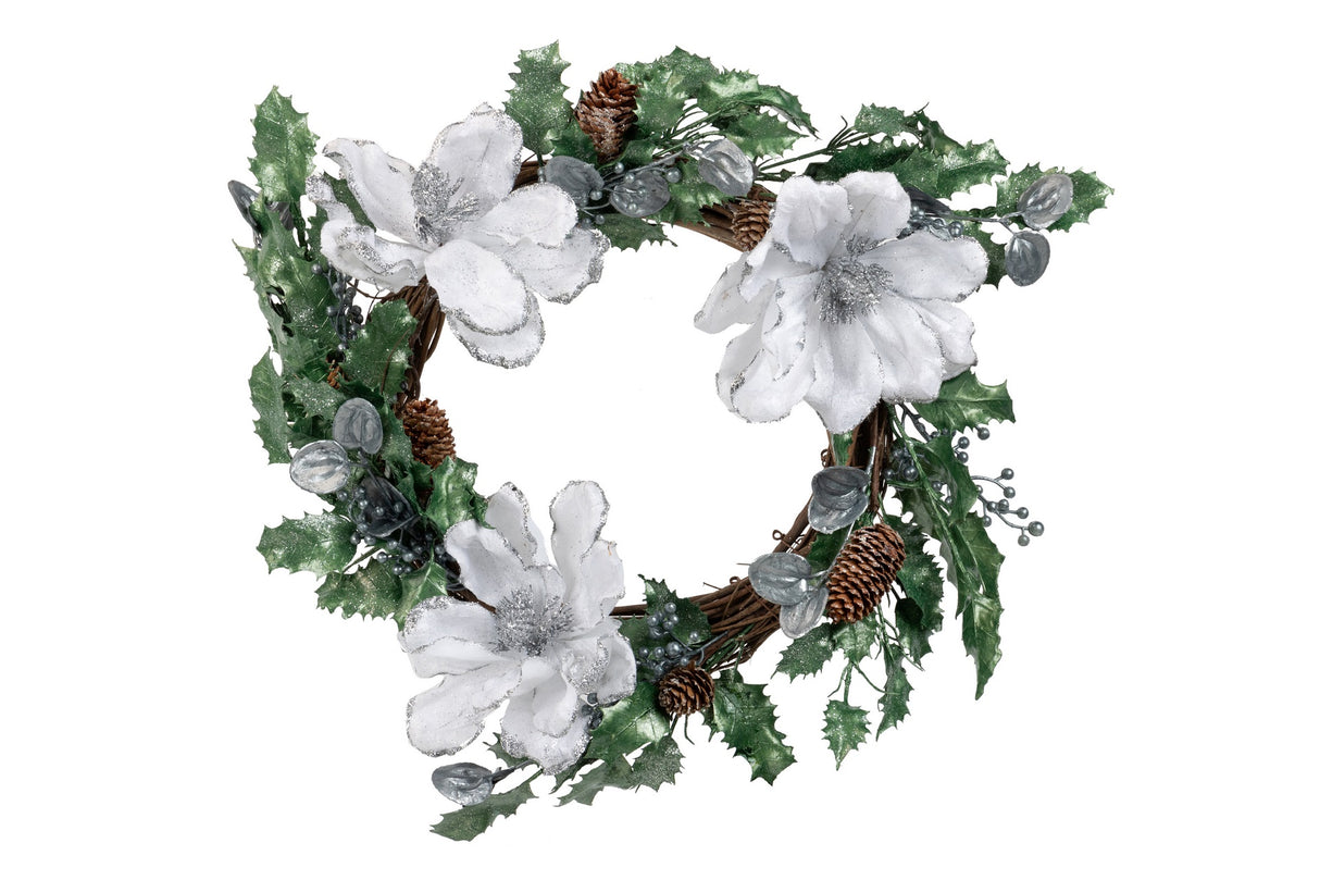 CORONA NAVIDAD FLOR FOAM DIÁMETRO 50 CM