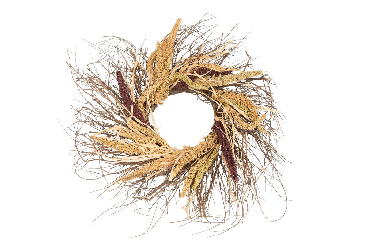 CORONA ESPIGAS NATURAL 55x55 CM