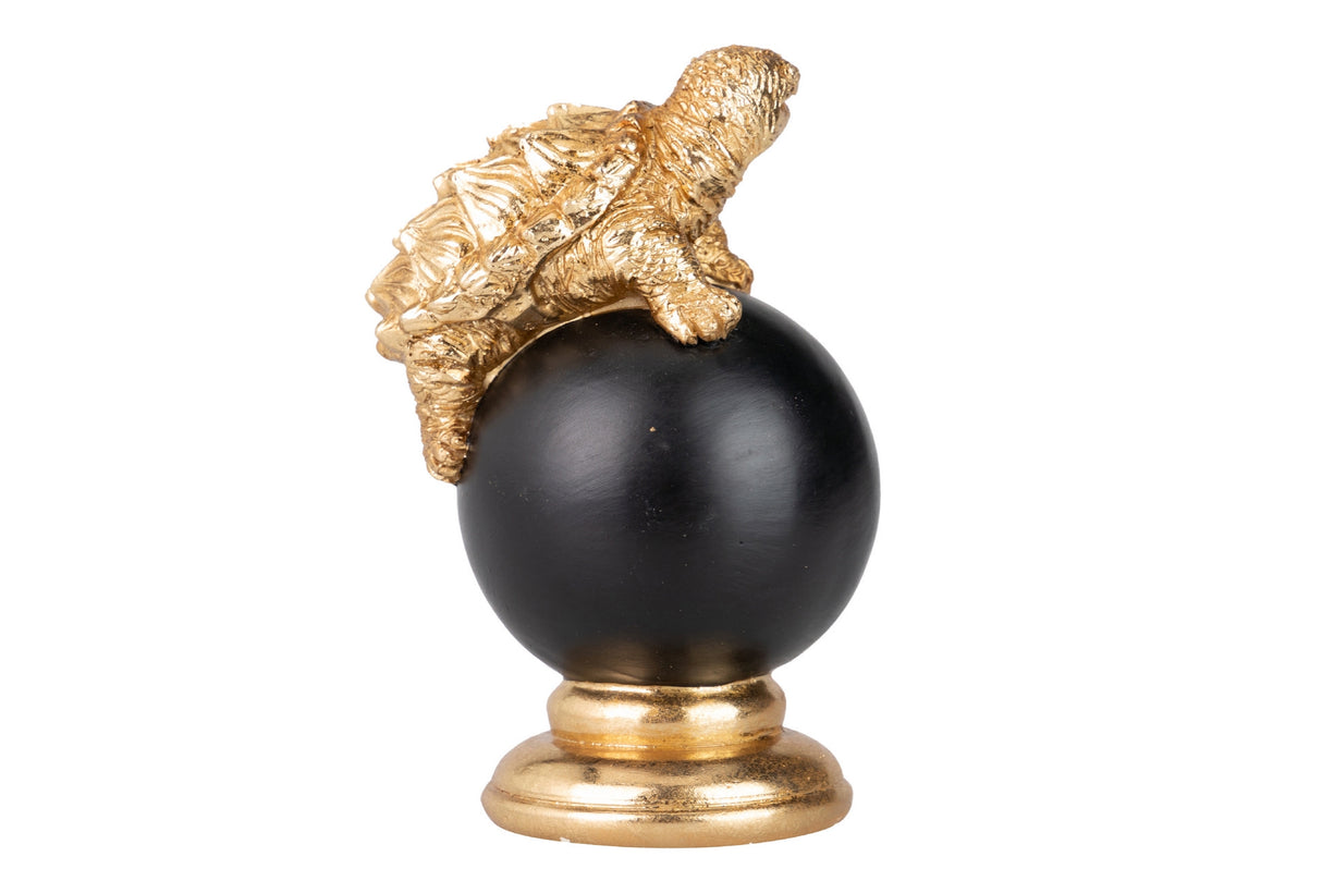 FIGURA TORTUGA BOLA DECORACION RESINA 10x8x15 CM