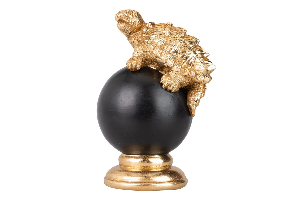 FIGURA TORTUGA BOLA DECORACION RESINA 10x8x15 CM