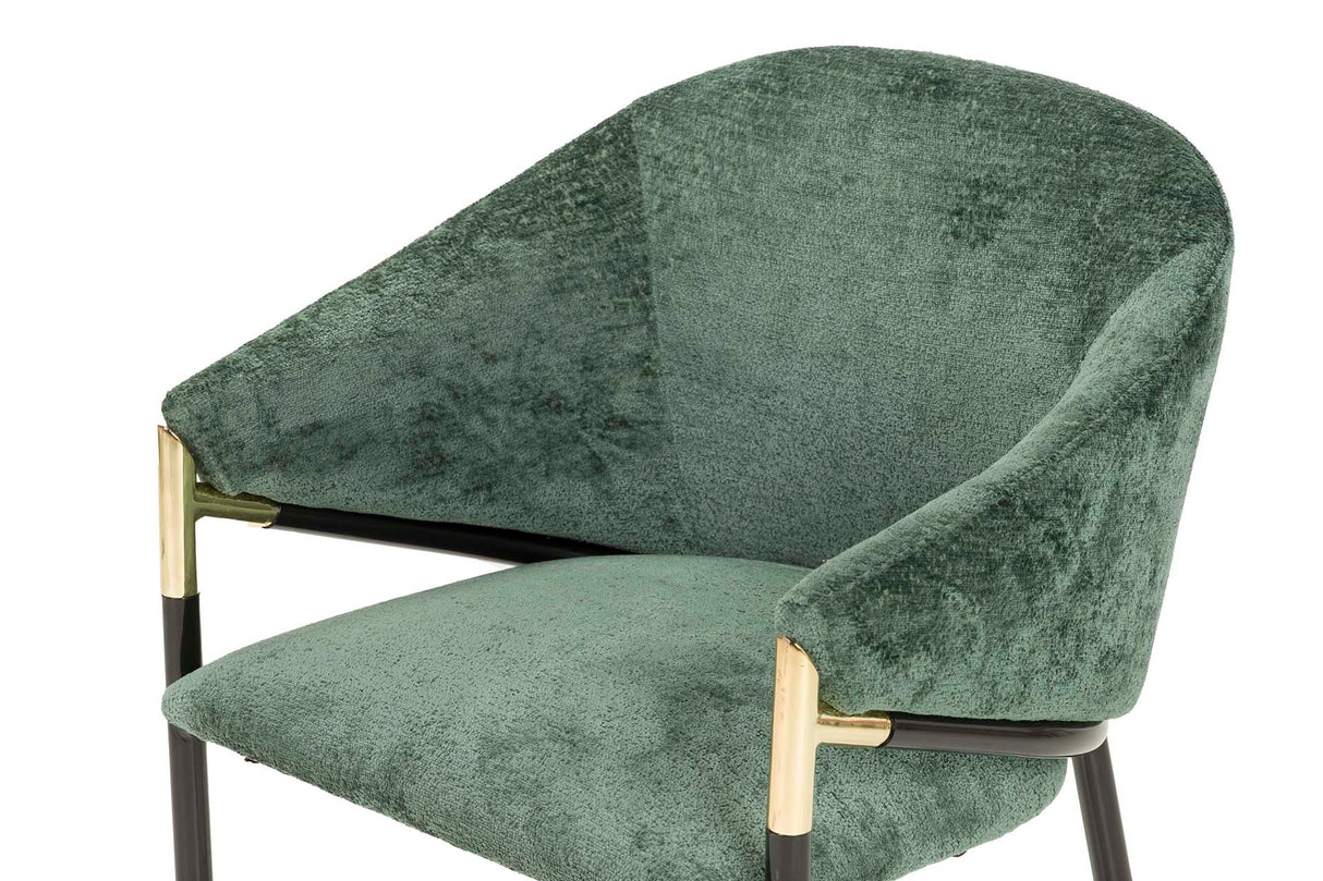 Cadeira têxtil preta de Atlanta 57x57x79 cm