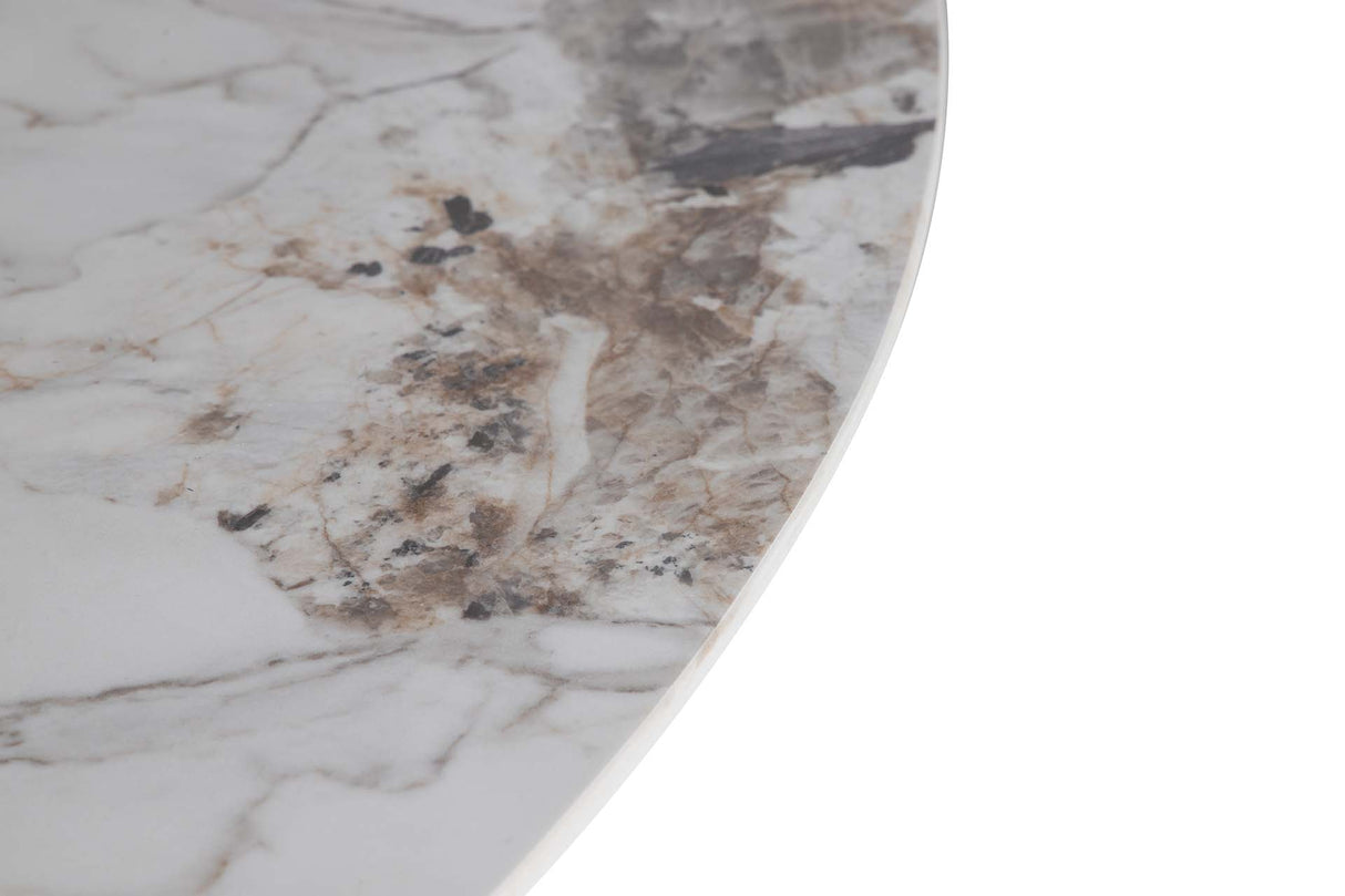 Céramica Table à manger inoxydable Corfu 150x150x76 cm