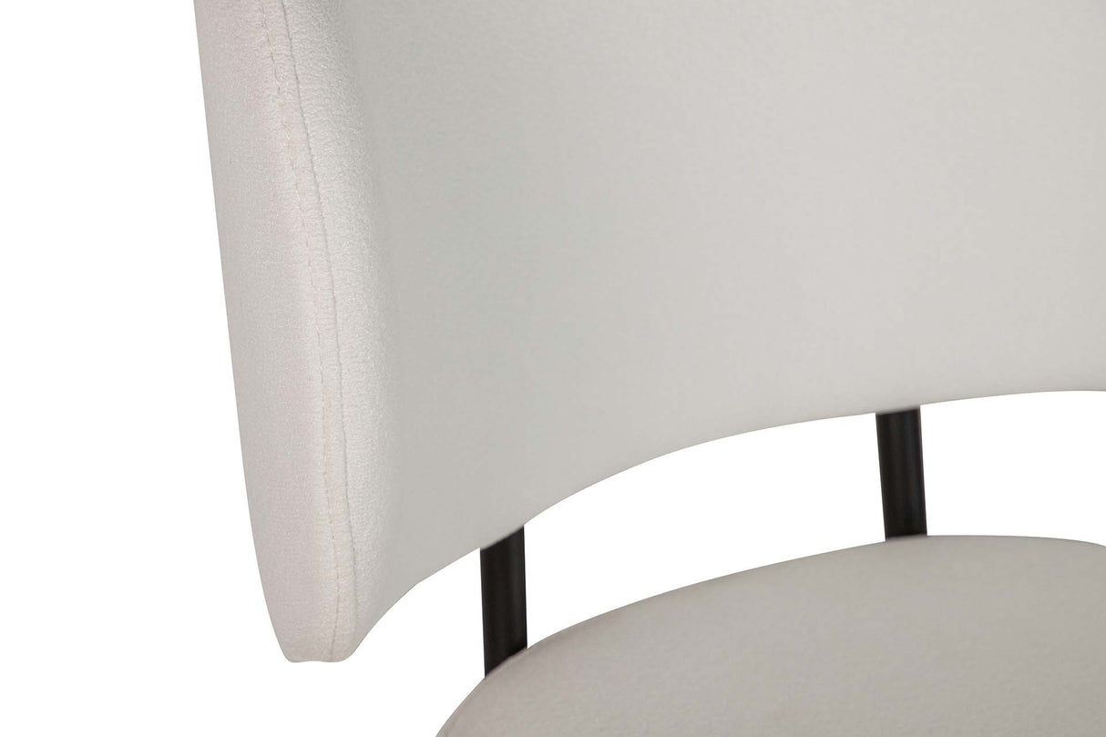 Black Metall Polyester Stuhl Rhodes 55x55x79 cm