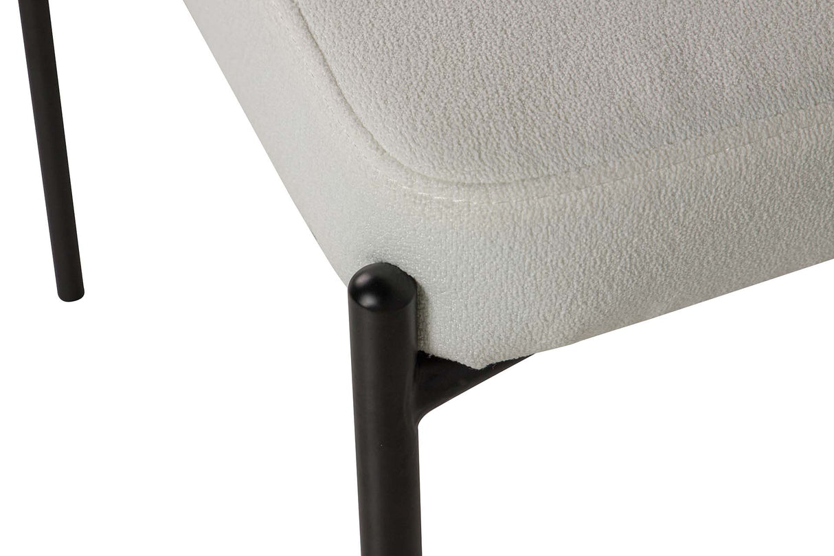 Black Metall Polyester Stuhl Rhodes 55x55x79 cm