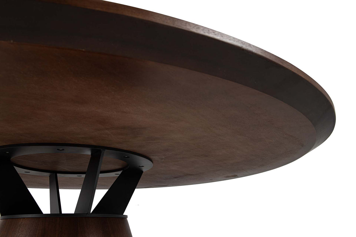 Table à manger en métal noir Surrey 150x150x75cm