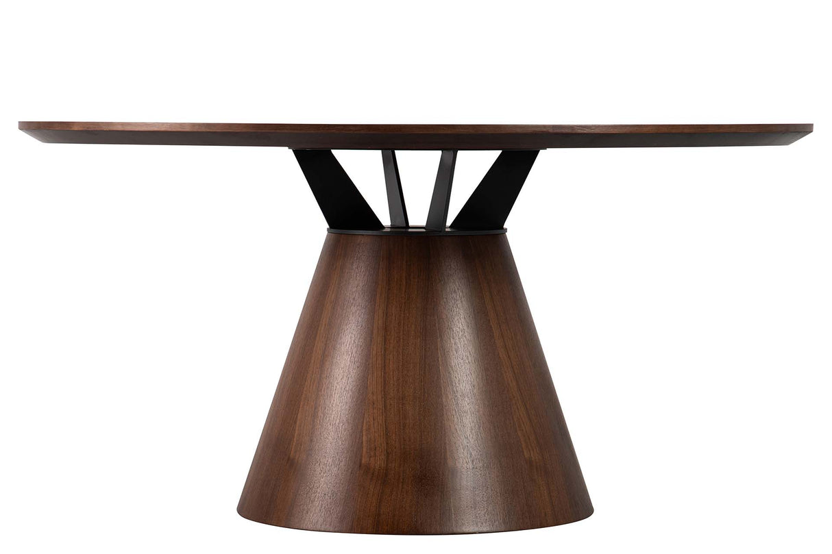 Table à manger en métal noir Surrey 150x150x75cm