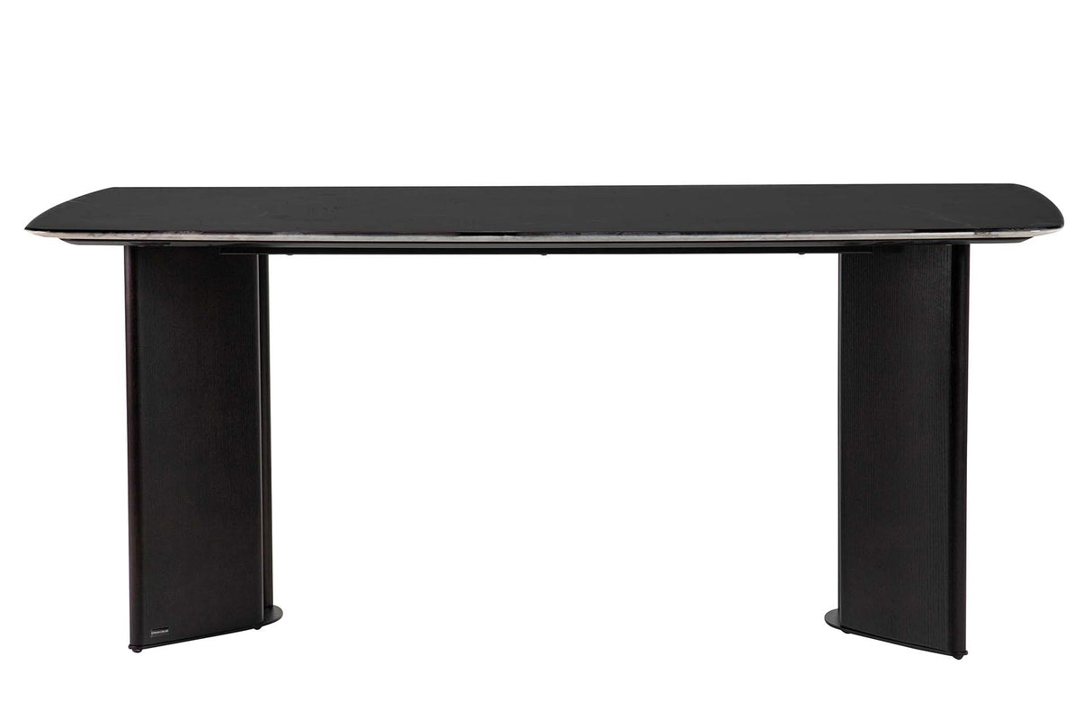 Tableau à manger en pierre de chêne en brûlure 180x90x76 cm