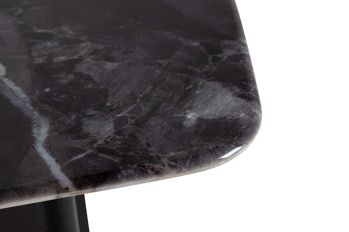 Tableau à manger en pierre de chêne en brûlure 180x90x76 cm