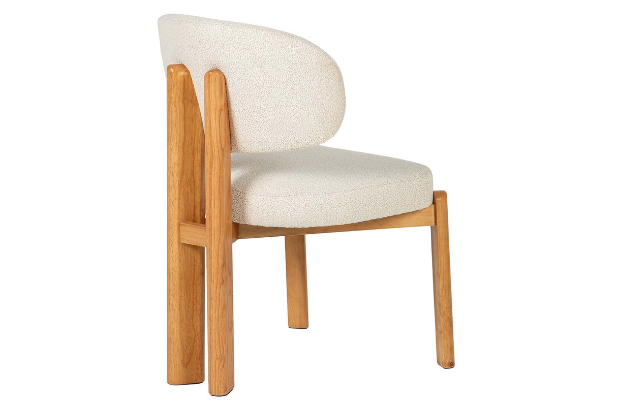 SILLA CHENILLA MADERA ROBLE CORINTO 53x61x84 CM