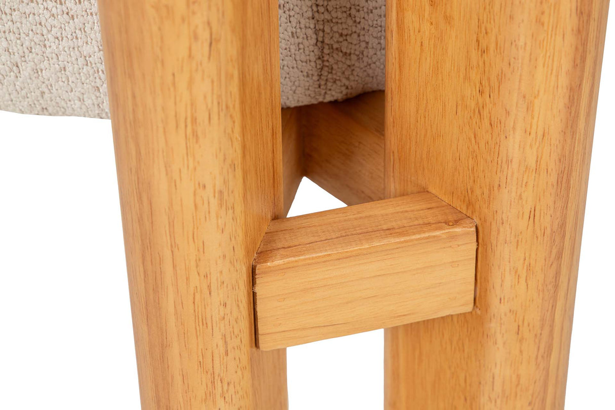 SILLA CHENILLA MADERA ROBLE CORINTO 53x61x84 CM